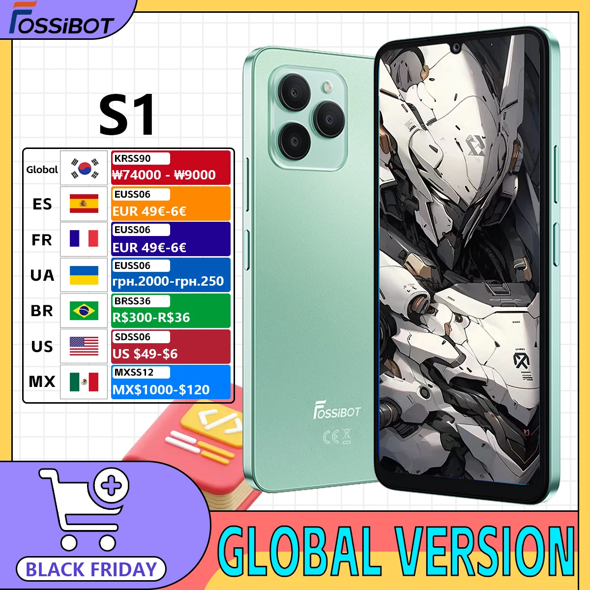 FOSSIBOT S1 Smartphone 5G 6.745