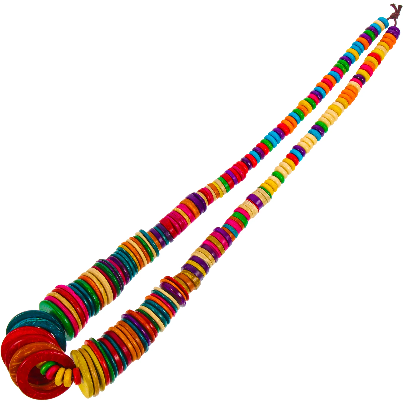 

Retro Coconut Beaded Necklace Elegant Ladies Pendant Bohemia Weaving Necklace Wooden Jewelry Women Accessories