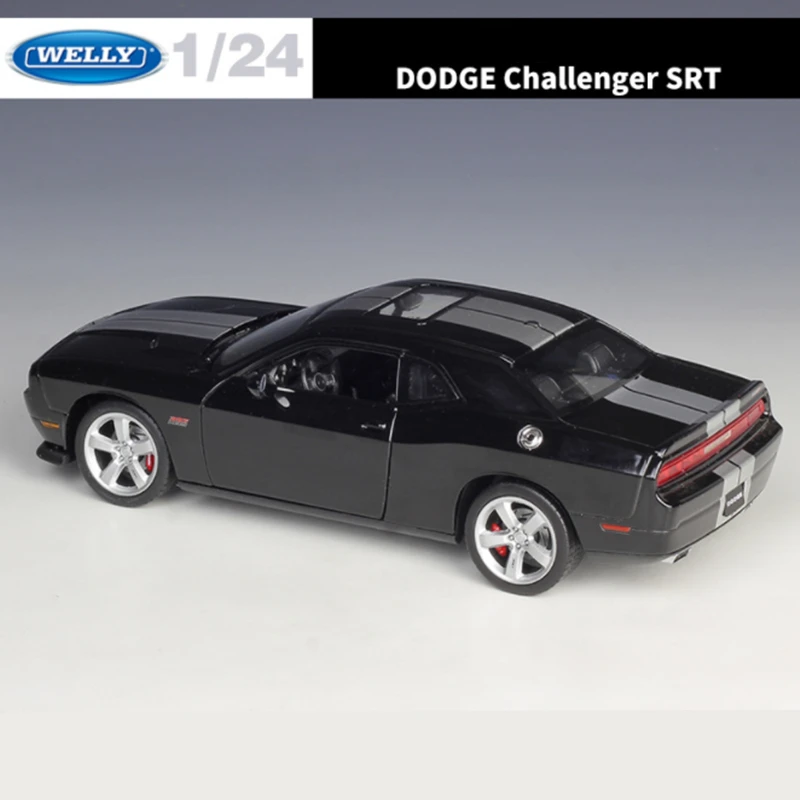 سيارة رياضية طراز WELLY-DODGE تشالينجر SRT 2012 ، لعبة معدنية ، لعبة سباق العضلات ، هدايا التجميع ، 1:24