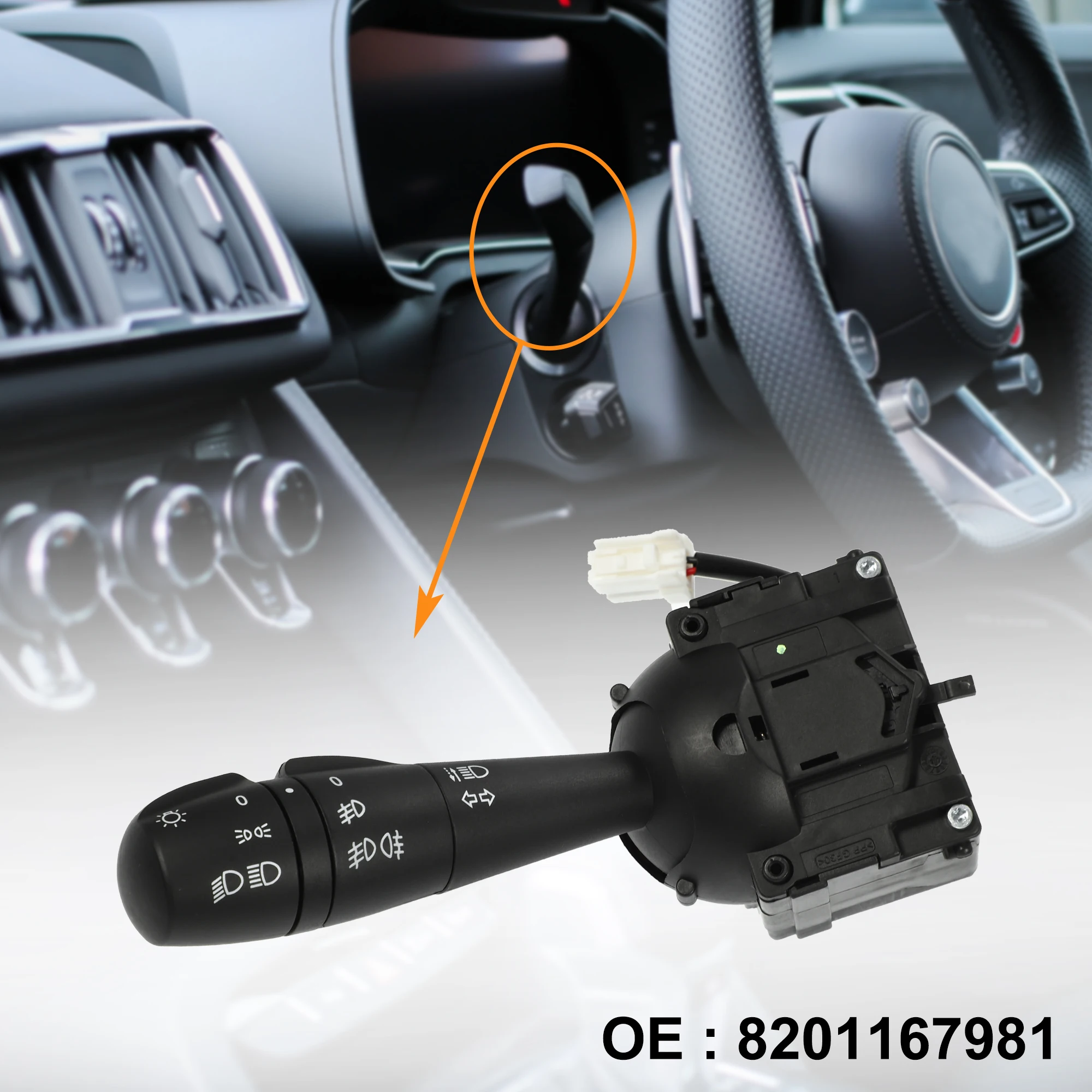 

X Autohaux Car Steering Column Turn Signal Switch Cruise Control Multifunction Combination Lever Switch 8201167981 Accessories