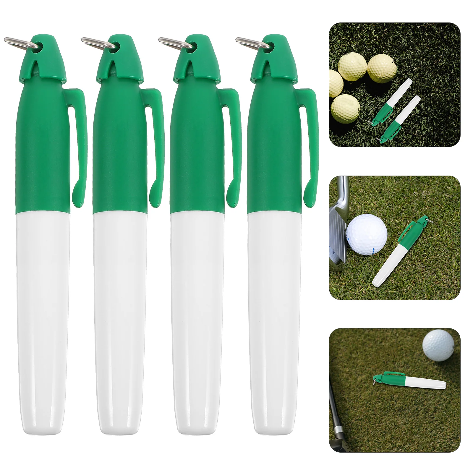 

4pcs Golf Ball Tool Lightweight Portable Line Marker Pen for Alignment Practice Range Balls Personalized Initial Marker Drawing