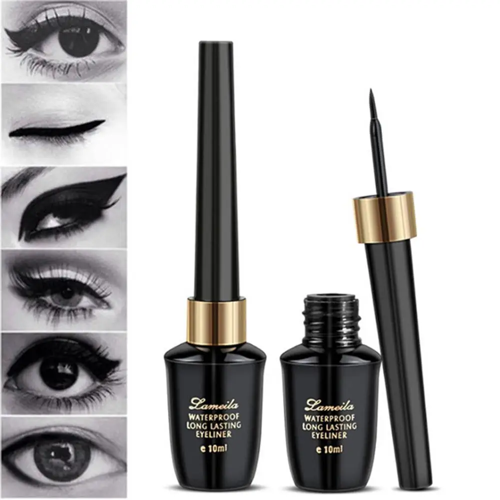 10ml wodoodporny Eyeliner w płynie klej do oczu szybkoschnący Eyeliner, odporny na pot, kosmetyki do makijażu oczu bez rozmazywania dla kobiet X3U4