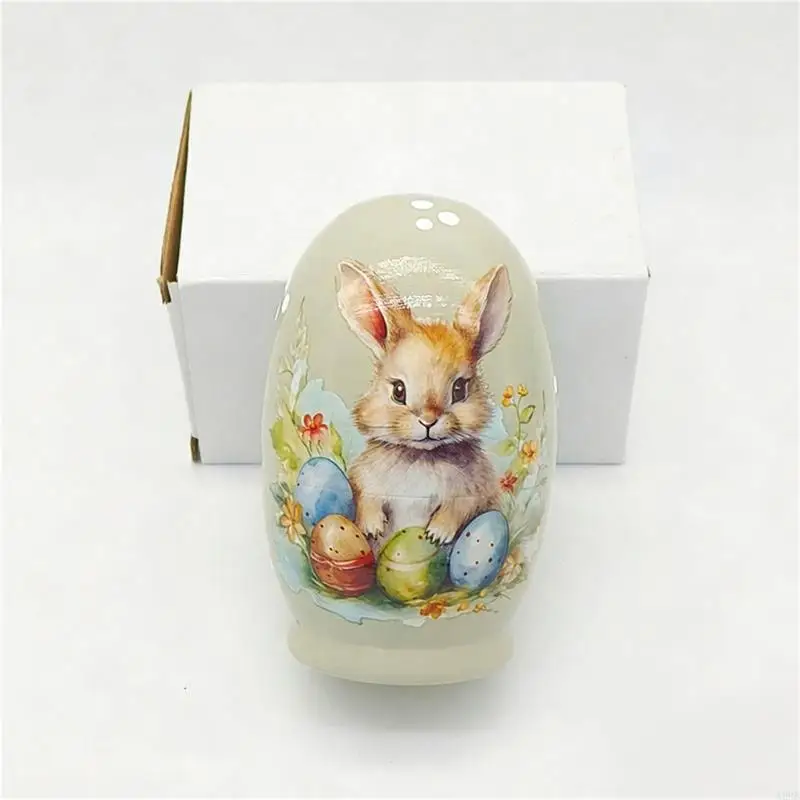 Russian Nesting Dolls 5 Pieces Hand Painted Toy Easter Theme Traditional Russian Stacking Dolls A2UB