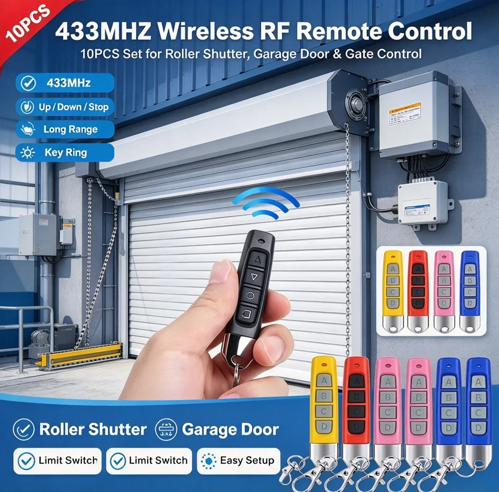 DIXSG RF Clone Wireless remote control electric gate control 433mhz remote control for garage door remote control water pump