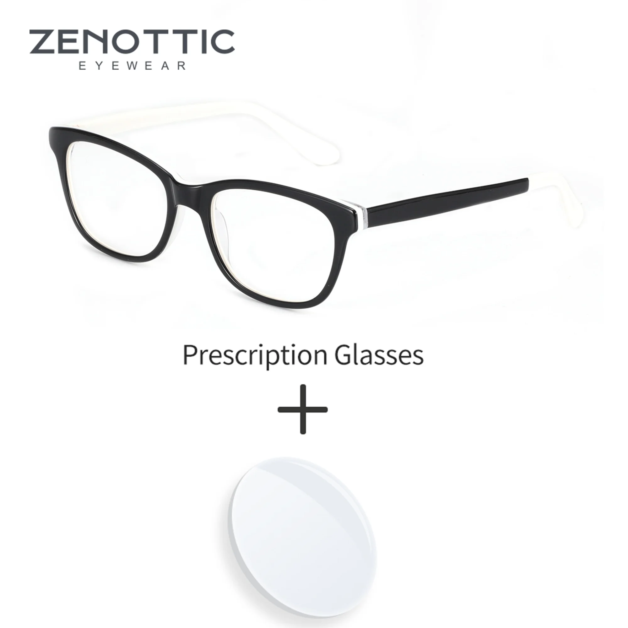 

ZENOTTIC Acetate Children Prescription Glasses Square Anti Blue Light Myopia Eyeglasses For Kids Progressive Optical Eyewear