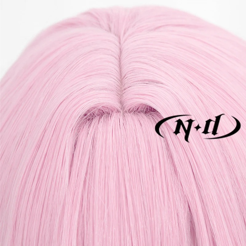 ND Elysia คอสเพลย์วิกผมผลกระทบ Honkai 3rd Archives คอสเพลย์ผมสีชมพูอ่อนวิกผมสําหรับเกม Comic Con Coser สังเคราะห์ทนความร้อน
