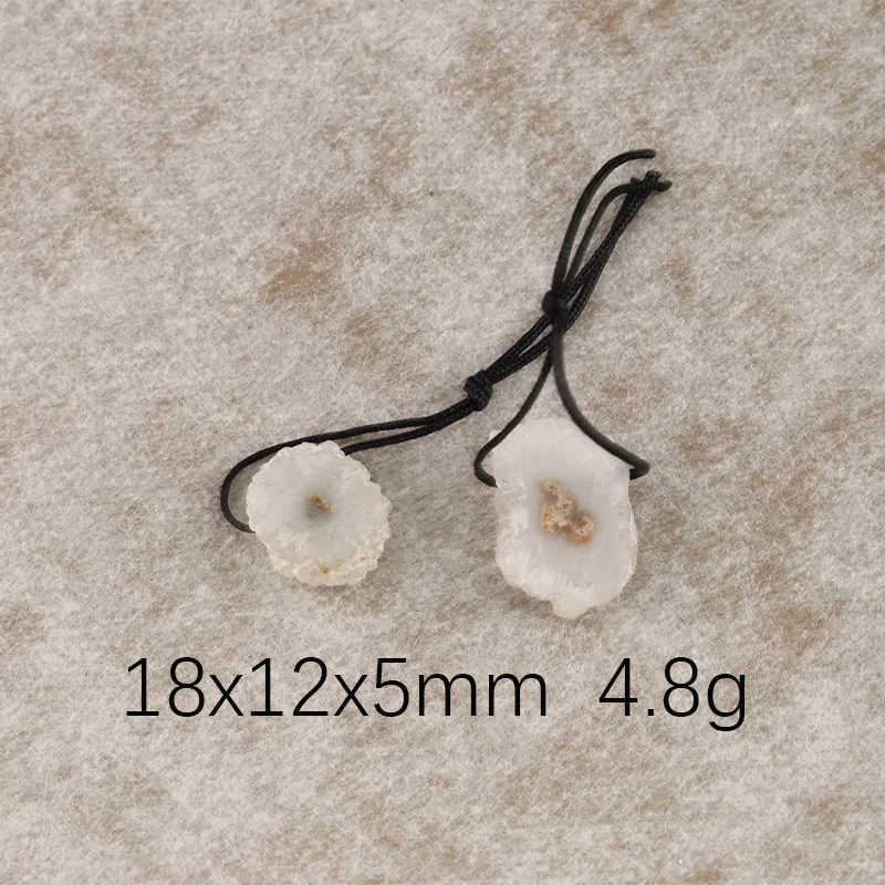 B&F Agate with Crystals Earring Beads for Jewelry Making, Handmade Natural stones beads, Stones for jewelry Making Supplies