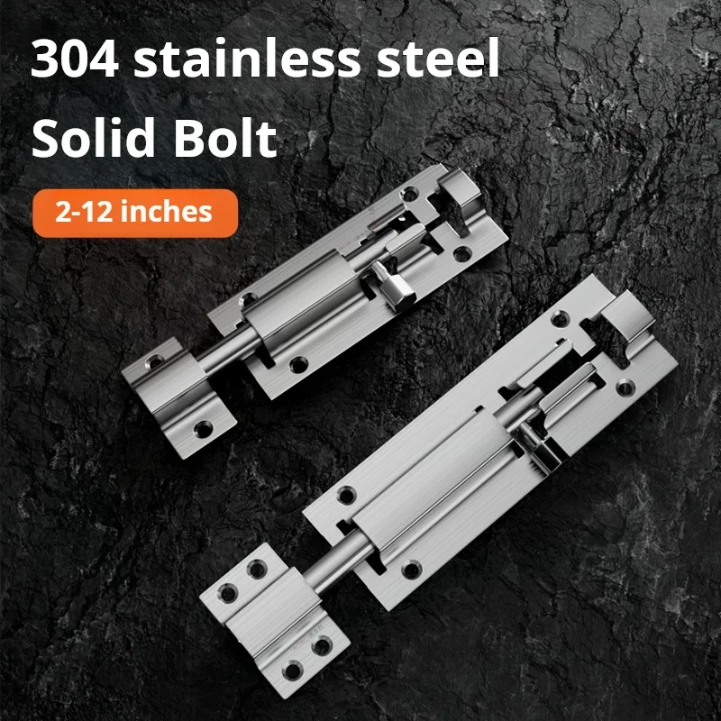 

304 Stainless Steel Bolt Exposed Door Bolt Door Buckle Wooden Doors And Windows Anti-theft Door Bathroom Lock Buckle Door