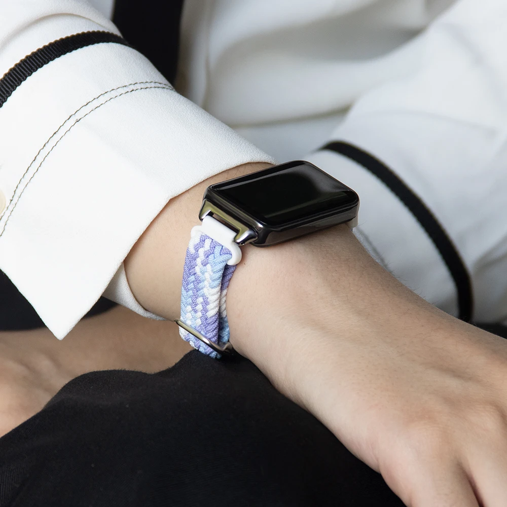 Return Braided Slide Buckle Strap For Honor Band 9 Quick Release Washable Nylon Adjustable Sport Smartwatch Band For Men Women