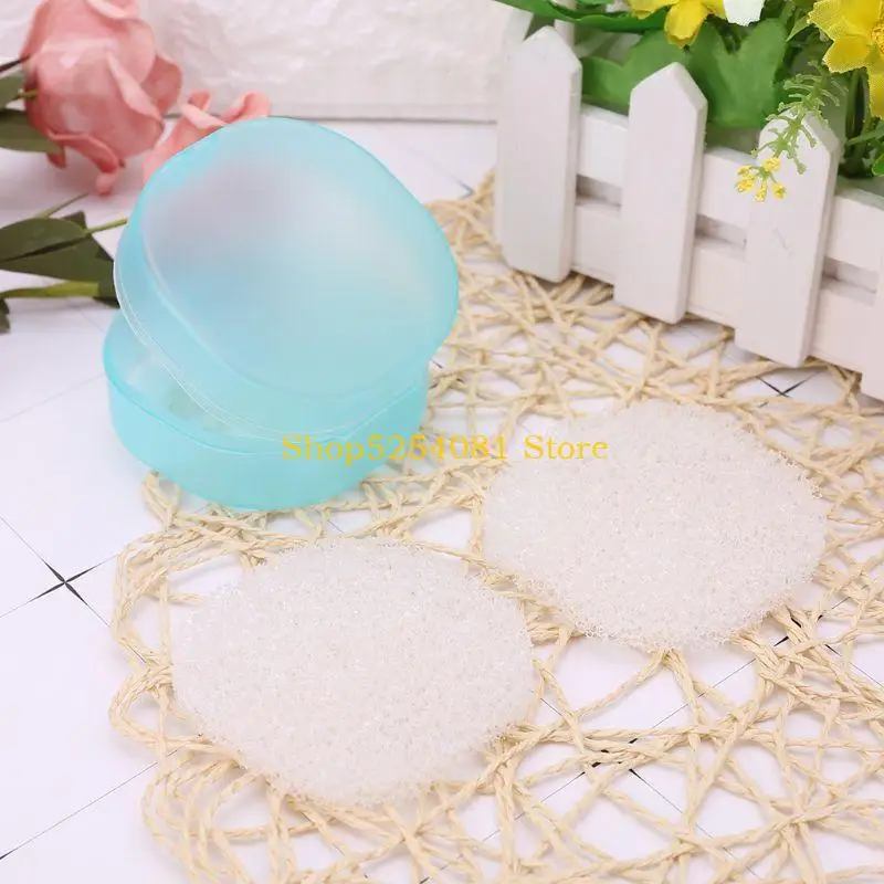 AXYC Soap Box Container Round Leak Resistant Sponge for Case with Lid Cover Bathroom