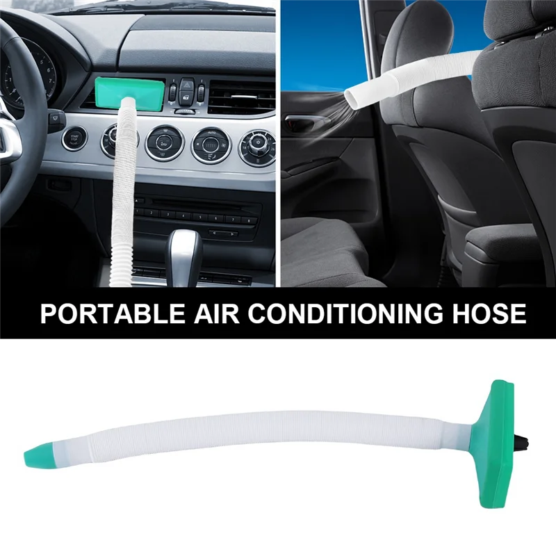 

1 Piece Car Air Conditioning Vent Extension Hose Telescopic Universal ABS Auto Air Conditioner A/C Outlet Hose,White & Green