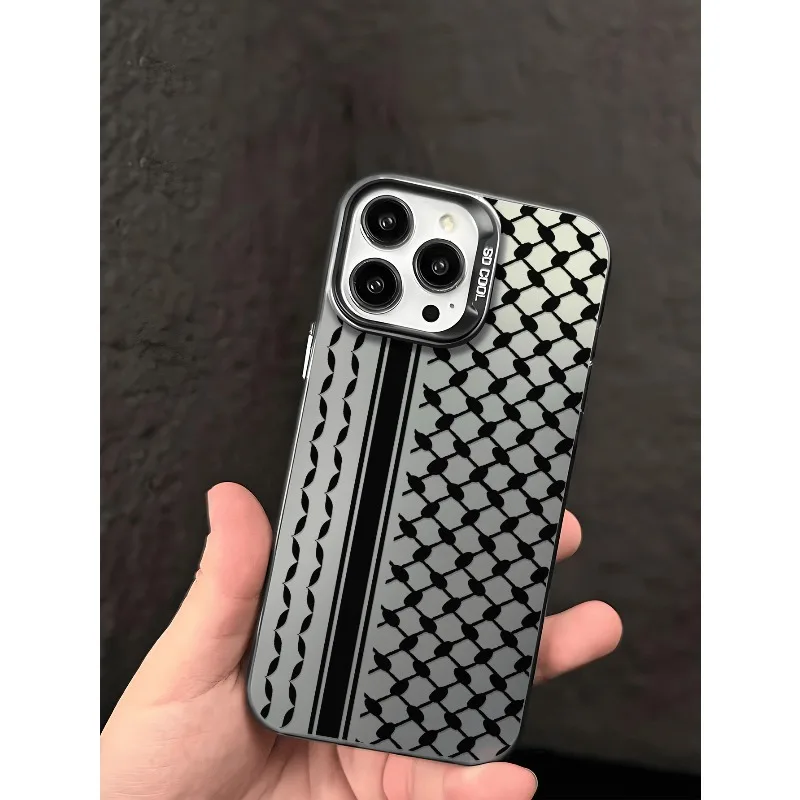 A capa de telefone com padrão de lenço sofisticado é compatível com a capa traseira do IPhone 17, 16, 15, 14, Pro Max X XR XS Max 8, 12 Plus
