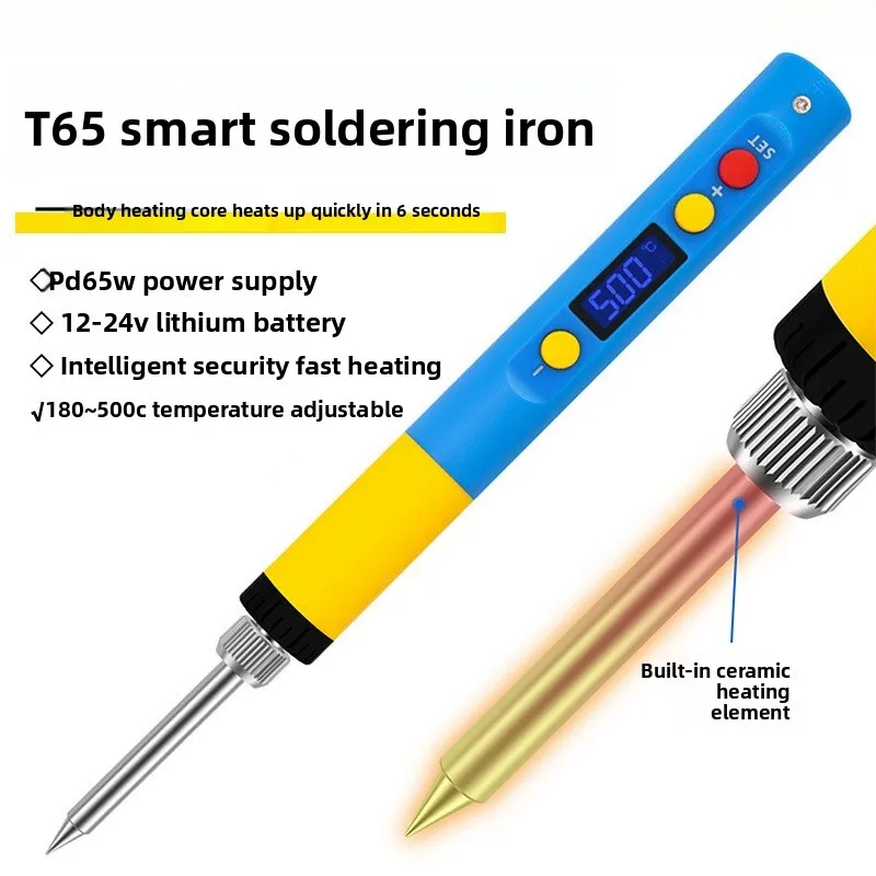 t65-インテリジェント電気はんだごてポータブル温度制御溶接テーブル-qc-pd-電源溶接テーブル-typec