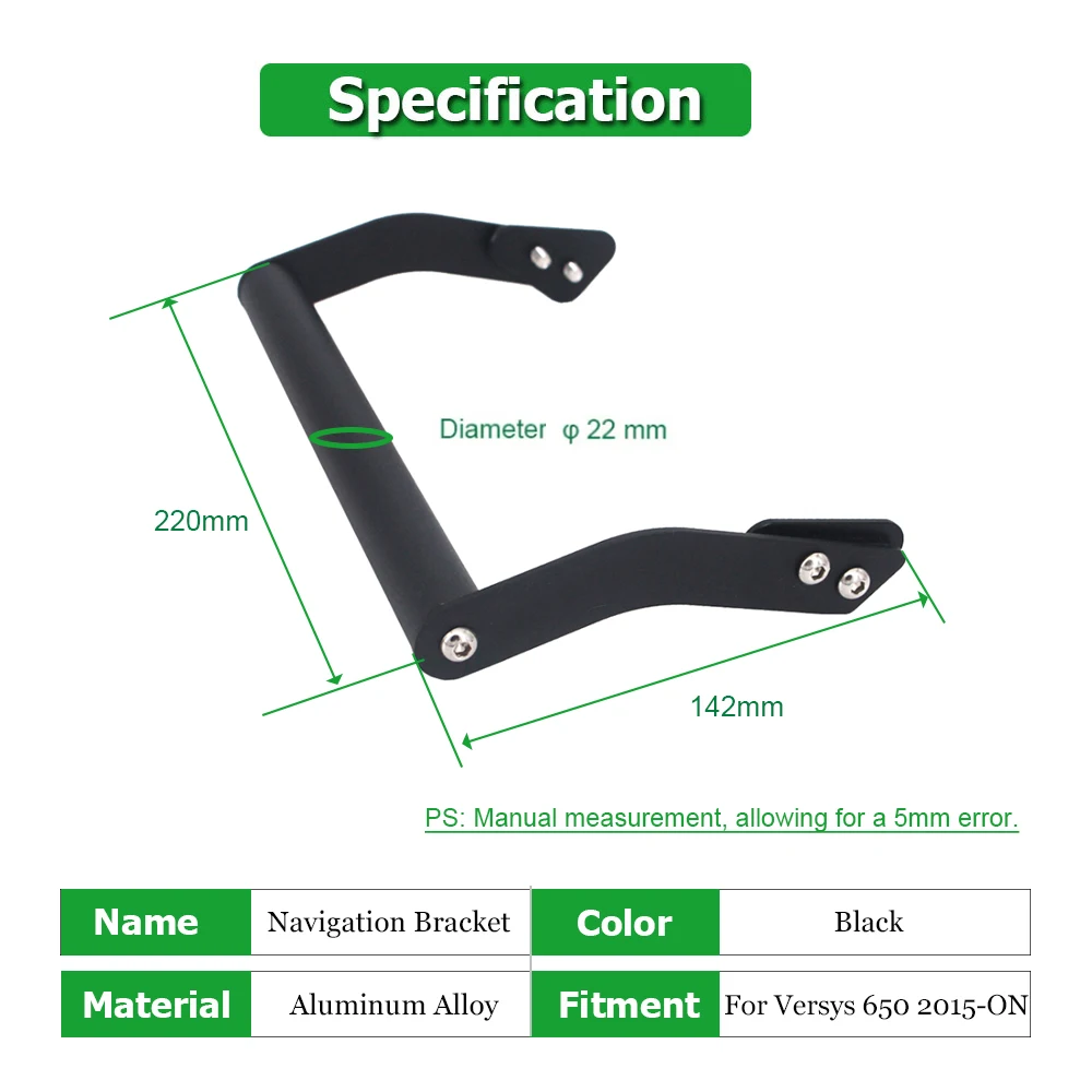 For Versys 650 2025 Motorcycle Phone Holder Stand GPS Navigation Plate Bracket For Kawasaki KLE650 2015 2016 2017-2024 Versys650