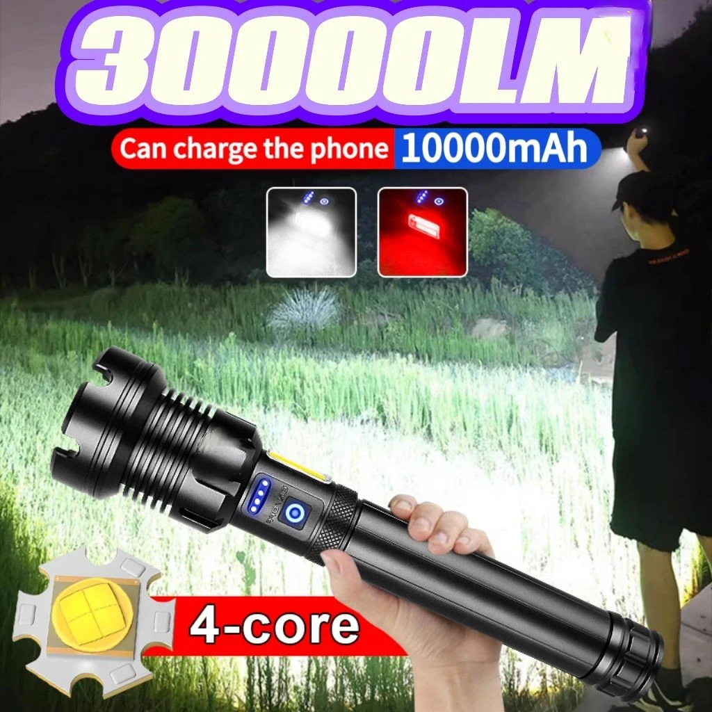 

The Latest And Most Powerful 12000mAh High-power Flashlight Side Light Torch Tactical Flashlight Lantern On The Entire Network