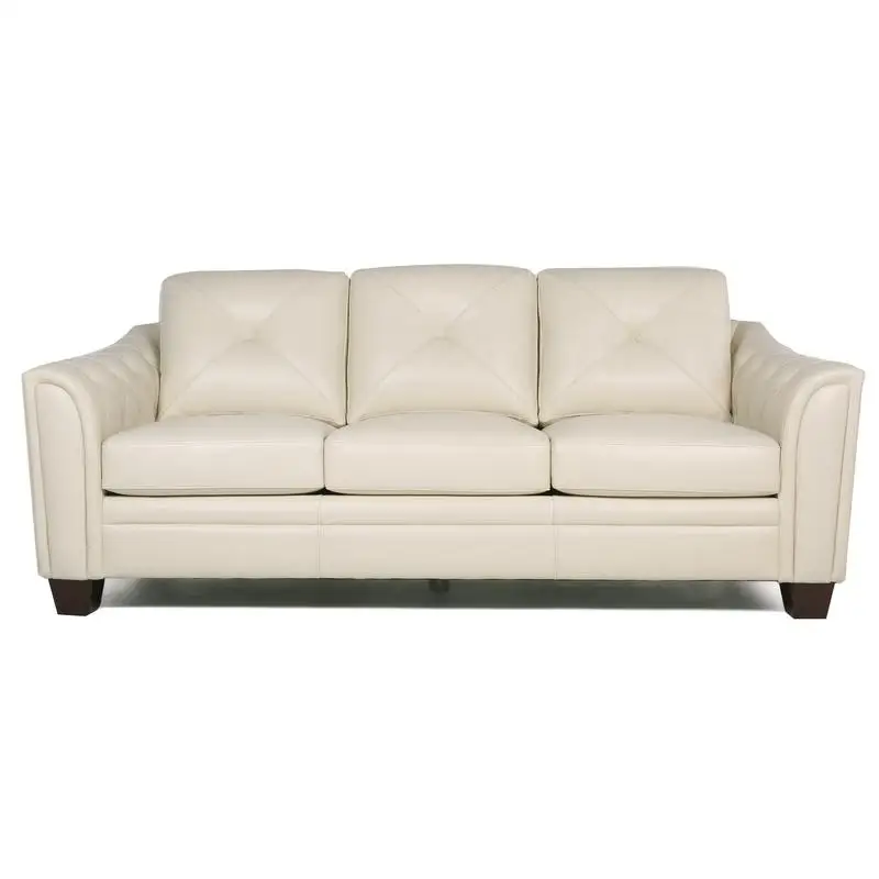 

Modern Tufted Leather Sofa - Stylish and Comfortable Design for Living Room or Office Use