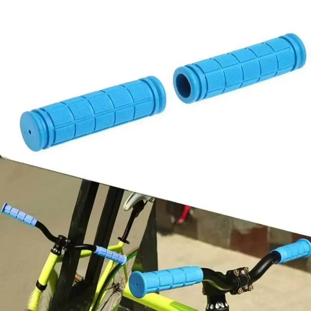 1 pair of anti slip soft rubber bicycle grip covers  suitable for bicycles  scooters BMX mountain bikes  and scooters  etc