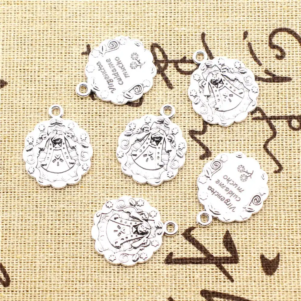 5pcs 19x24mm Tent Charms Jewellery Making Pendants Antiqu Party Jewelry Antique Silver Color