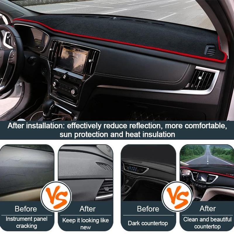 Sunshield Pad Sticker For Audi A3 8Y A3L 2020 2021 2022~2025 Car Dashboard Cover Dash Mats Anti-slip Cushion Anti-UV Accessories