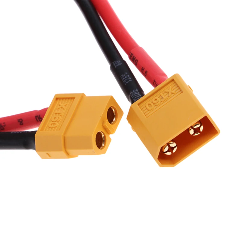 XT60 12AWG Parallel Battery Connector Male/Female Cable Dual Extension 15CM/60CM Silicone Wire For RC Battery Motor