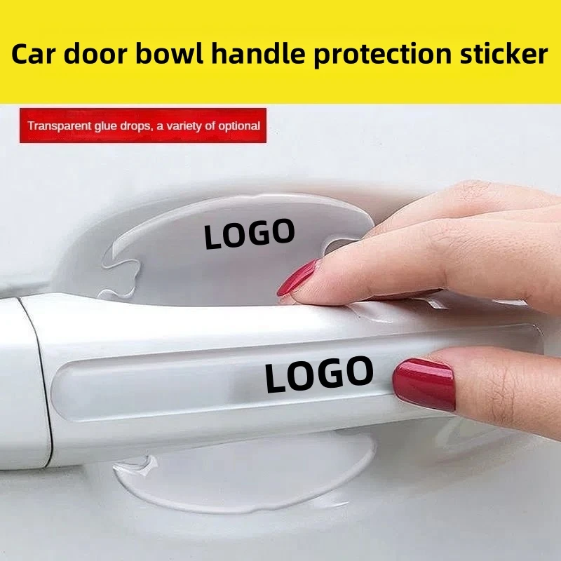 

Car door bowl door handle protection sticker rearview mirror door edge For car logo protection sticker car accessories