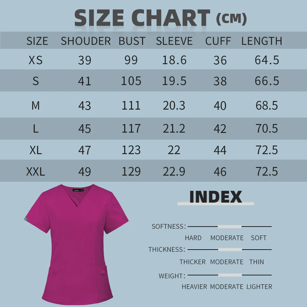 High Quality Nurse Uniform Women Work Shirts Medical Scrubs Blouse Beauty Salon Workwear Operating Room Nursing Tops