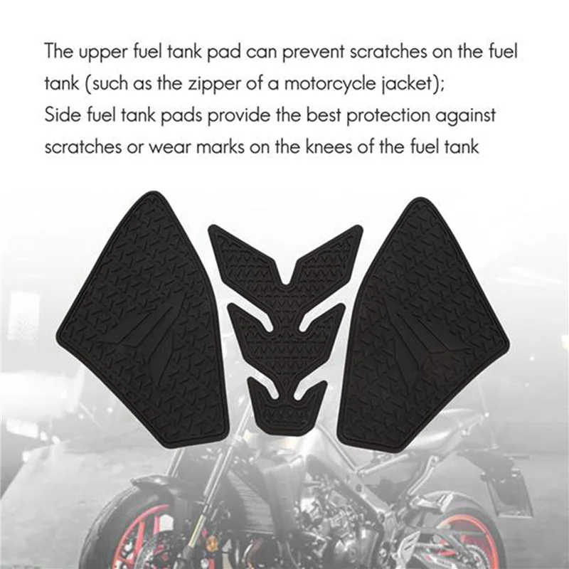 

6X Motorcycle For Yamaha MT-09 MT09 2021 Tankpad Anti-Slip Tank Pad Protection Stickers Side Tank Pads Traction Pad