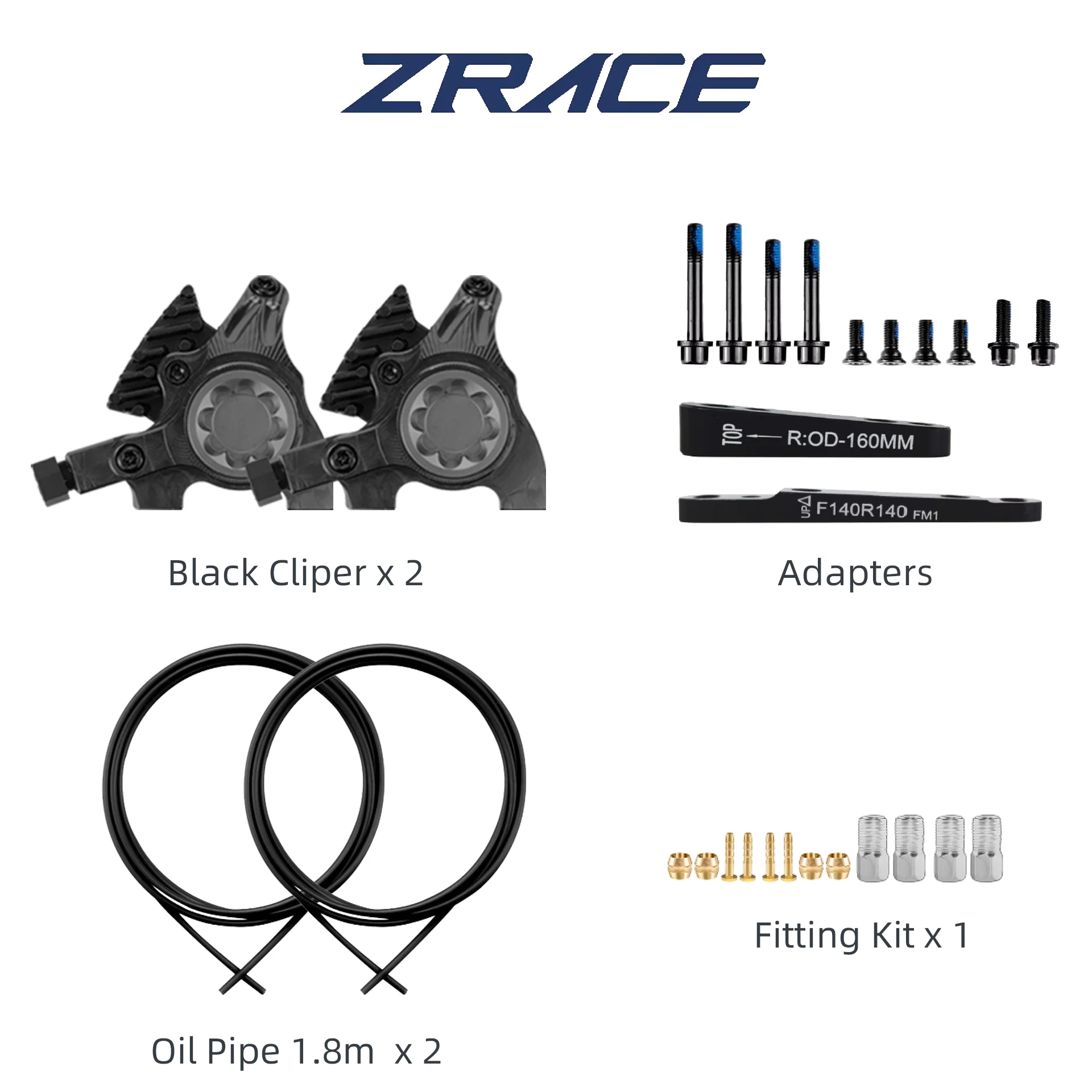 ZRACE XG Flat Mount Caliper, hydraulischer Straßenbremssattel, ICE-TECH-Pads, BMX-Raceing-Bremssattel, vollständig CNC, leicht