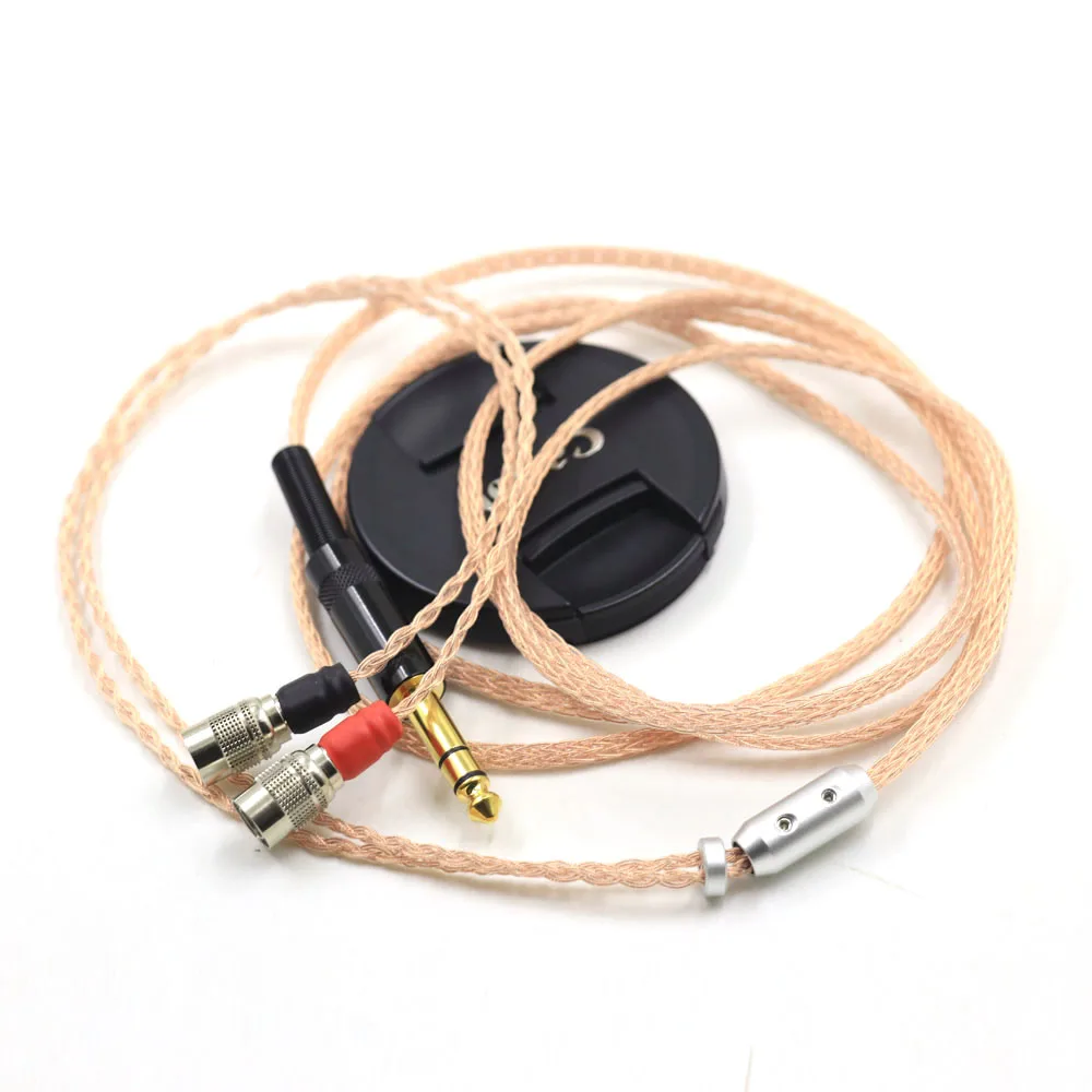 Cable de repuesto mejorado para auriculares de cobre puro de un solo cristal UPOCC de 16 núcleos para MrSpeakers Ether FlowAlphaDog Prime Aeon2