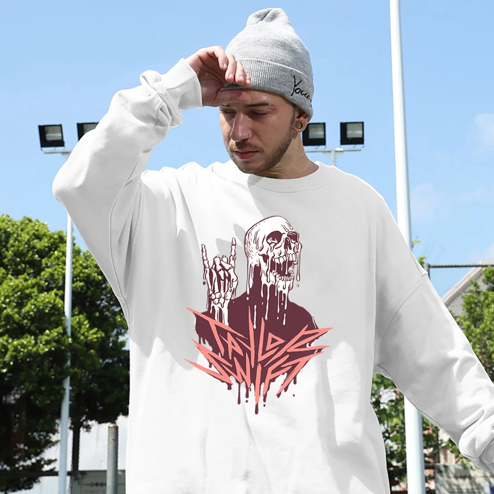 Dissolved Skeleton Taylor Fanatics Street Rock Culture Print Male Cotton Pullover Hip Hop Casual Streetwear Fashion Mens Hoodies