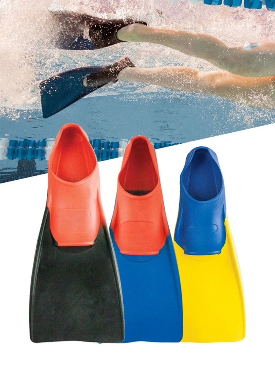 Floating Professional Swimming Fins Adult Training Short Flippers Rubber Fins Duck Foot Board Equipment