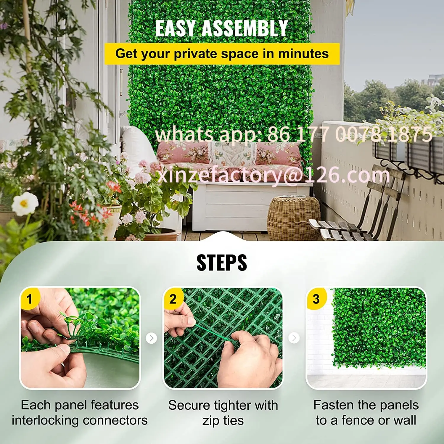 Customizable Artificial Plant Wall Decoration Boxwood Hedge Wall Panel Home Decor Fake Grass Backdrop Wall Privacy