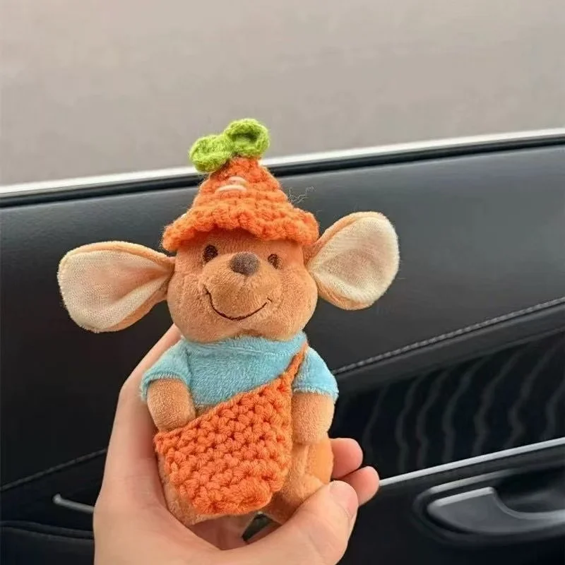 ديزني ويني ذا بوه رو الكنغر المفاتيح لطيف الشيف الزي الأطفال على ظهره سستة الديكور دمية قلادة لصديق هدية