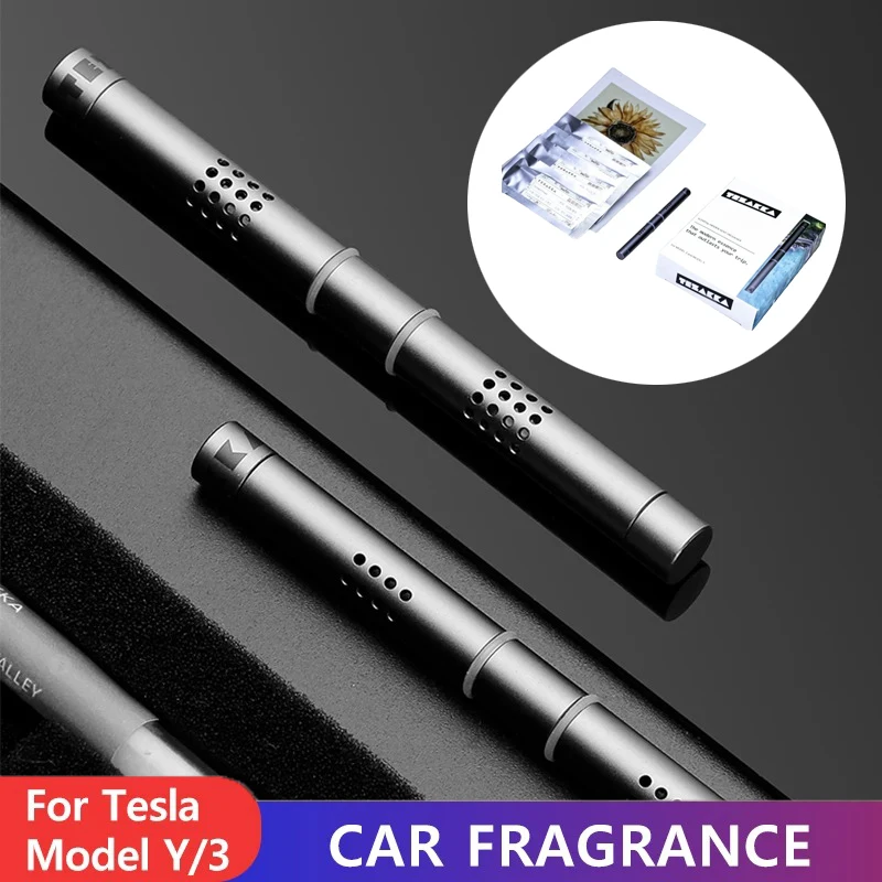 

Освежитель воздуха Model 3 2021-2025 Модель Y 2017-2024 Духи приборной панели автомобиля Невидимый тонкий дизайн Автомобильный кондиционер Вентиляционная часть