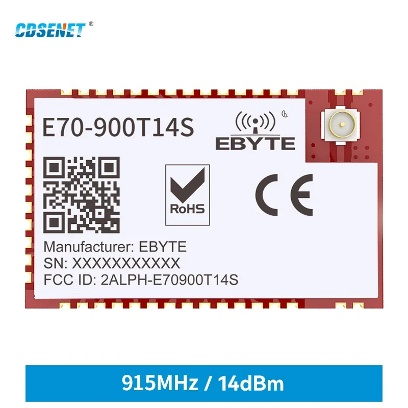 

CC1310 868MHz 915MHz ModBus High-speed Continuous Transmission E70-900T14S 14dBm RF Wireless Transceiver Module IPEX/stamp hole