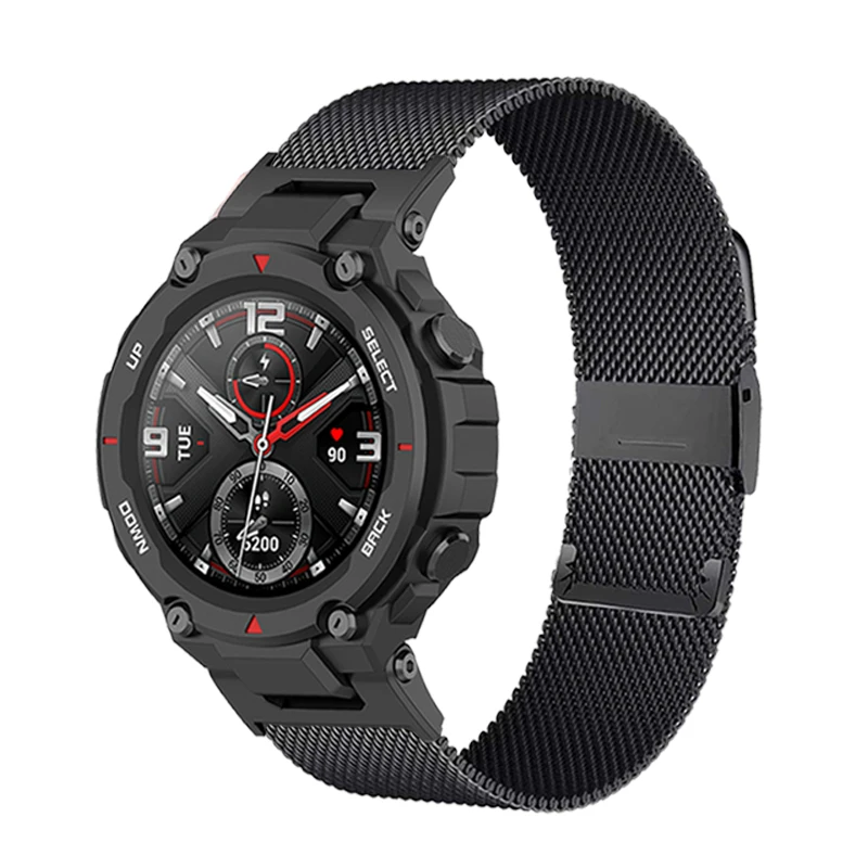 Nuovo lussuoso cinturino in acciaio inossidabile per Amazfit T Rex Pro Smart Watch Strap bracciale in metallo per Xiaomi Huami Amazfit T Rex2