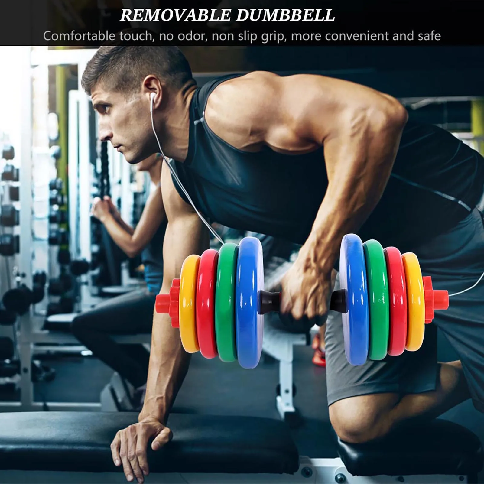 

Colorful Dumbbell Colorful Removable Non Slip Grip Fitness Gym Home Weight Lifting Hand Dumbbell Fitness Dumbbell Hand Dumbbell