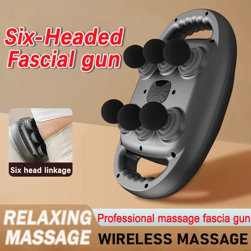 

Fascia Gun,Electric Fascia Gun Muscle Massage Gun 6-Head Muscle Relaxation Massage Professional Deep Muscle Massage Tool