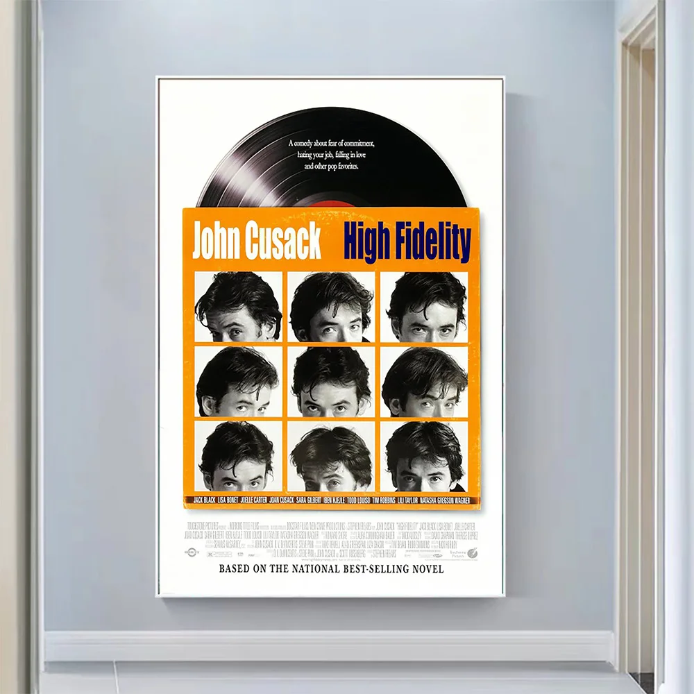 V0617 High Fidelity (4) Vintage Classic Movie Wall Silk Cloth HD Poster Art Home Decoration Gift