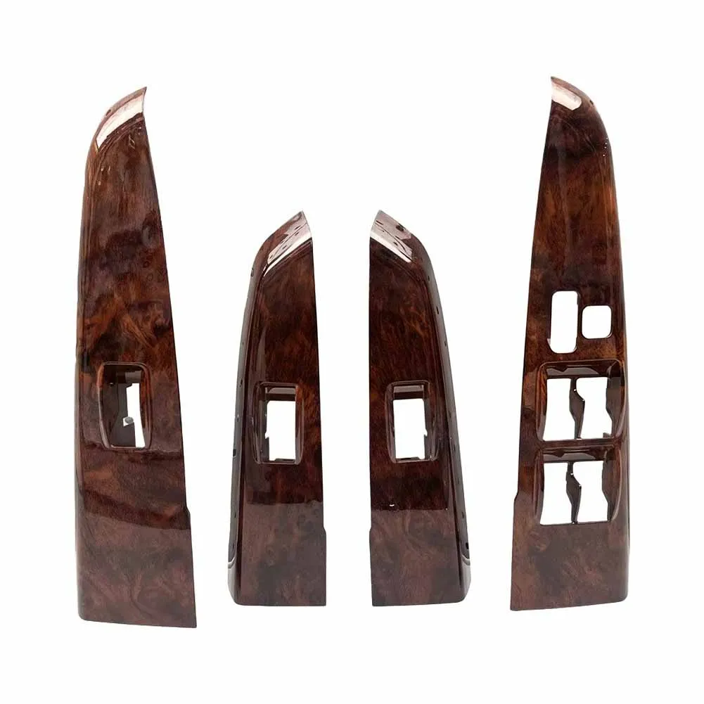  4PCS Car Window Control Switch Panel Modified Decoration Covers  For Toyota For Hilux For Fortuner For VIGO 2005-2014