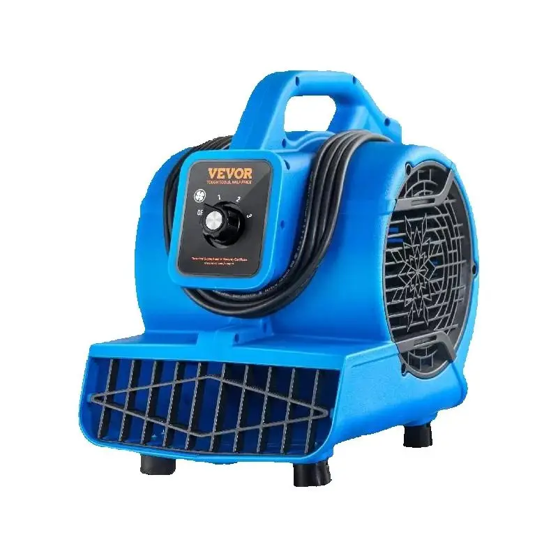 

SucceBuy Напольный вентилятор 1360 об/мин 600 CFM Воздухоотводчик для сушки и охлаждения Портативная сушилка для Janitorial Домашняя сантехника Коммерческая