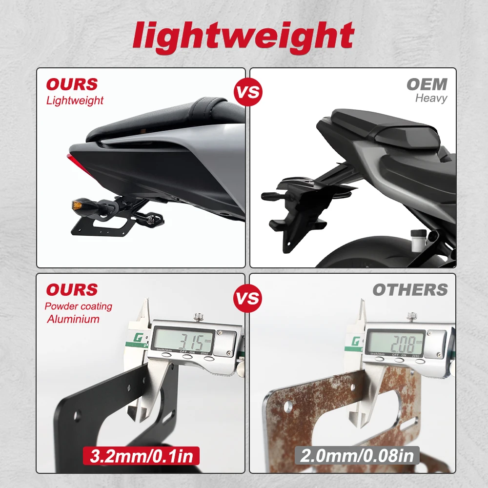 Fit For Yamaha FZ-07 / MT- 07 2014 2015 2016 2017 2018 2019 2020 Motorcycle Rear Tail Tidy License Plate Fender Eliminator kit