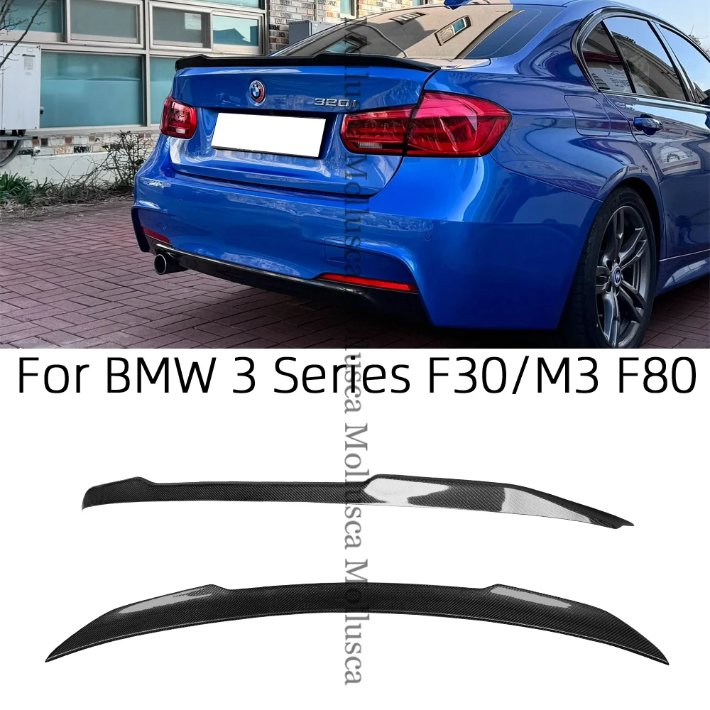 

For BMW 3 Series F30 F35&M3 F80 Sedan CS Style Carbon fiber Rear Spoiler Trunk wing 2011-2019 FRP honeycomb Forged