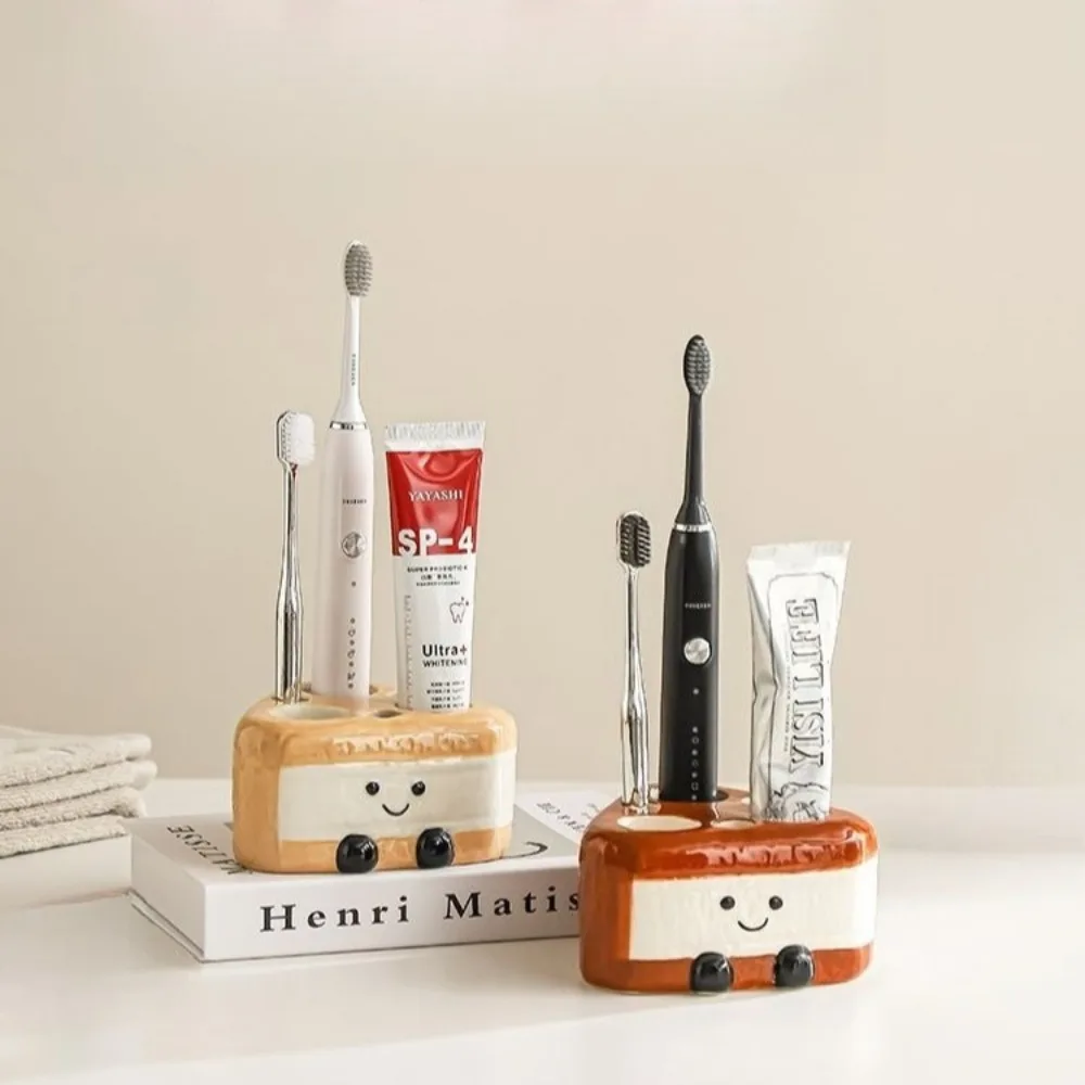 

Керамическая полка для хранения зубных щеток в ванной комнате, умывальник, влагостойкая подставка для зубной пасты, портативное домашнее хранение и организация