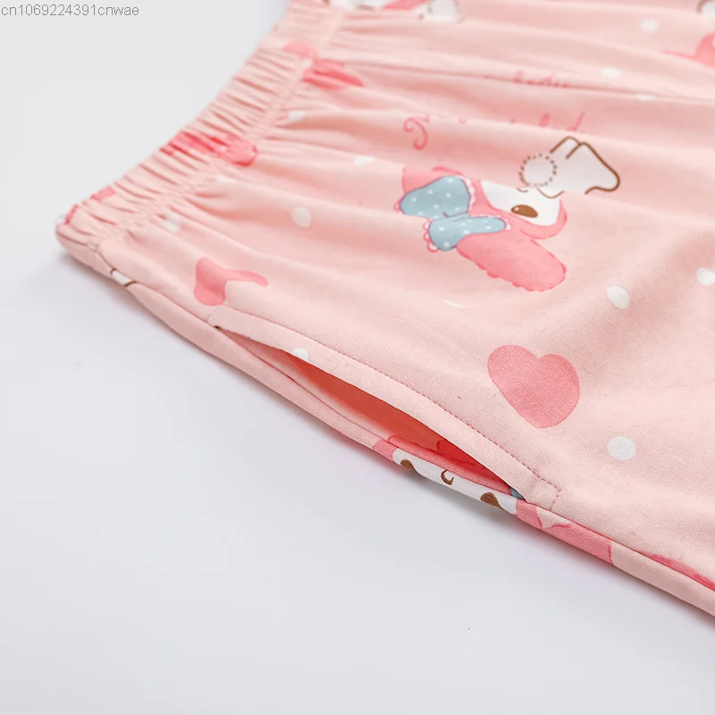 Sanrio My Melody Cotton Pajamas Pj Pants Night Wears Women Cute Sleepwear Y 2k Summer Pink Home Clothes Pyjama Pants Female Yk2