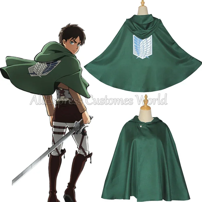 Anime Shingeki No Kyojin Cosplay Cape Robe Attack on Titan Cloak Scouting Legion Freedom Cloak Cape Robe Costume For Women Men