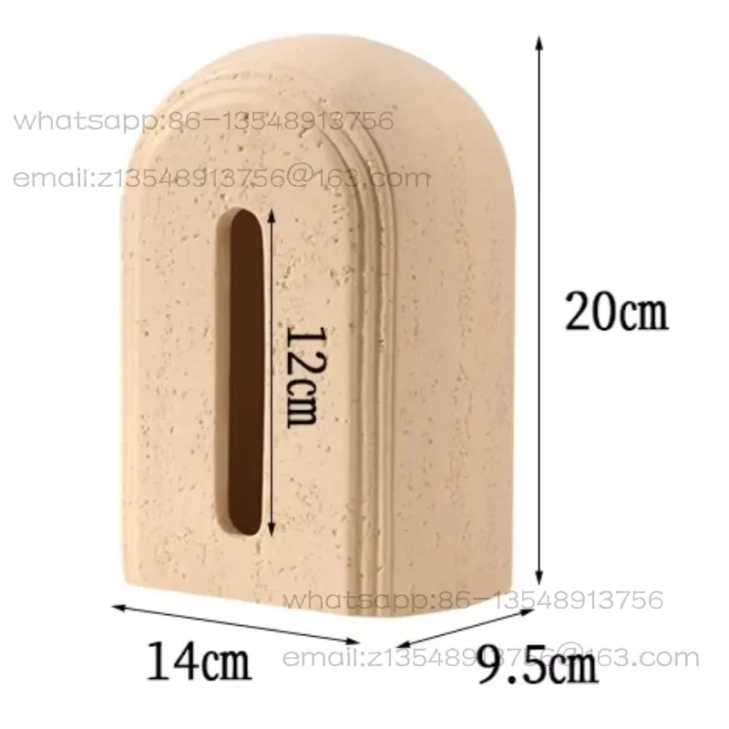 Luxury Cave Stone Tissue Box Artistic Napkin Holder Home Decor Living Room Desktop Organizer Elegant Design