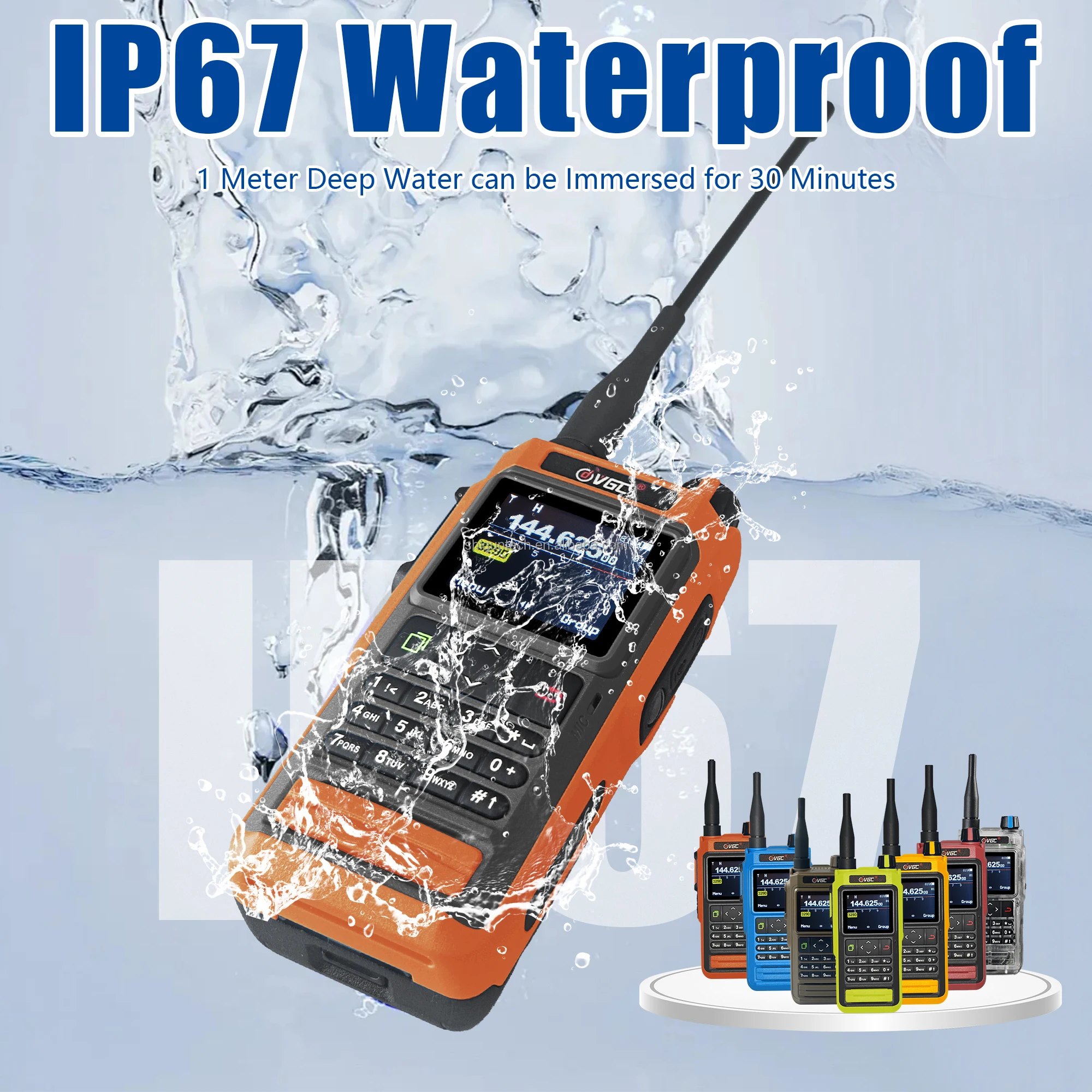 VR-N76 Radio HT Portabel Tahan Air IP67, Pemrograman Aplikasi, GPS, APRS, VHF/UHF, SMS, FM, Pengisi Daya Tipe-C, Radio Dua Arah untuk Amatir