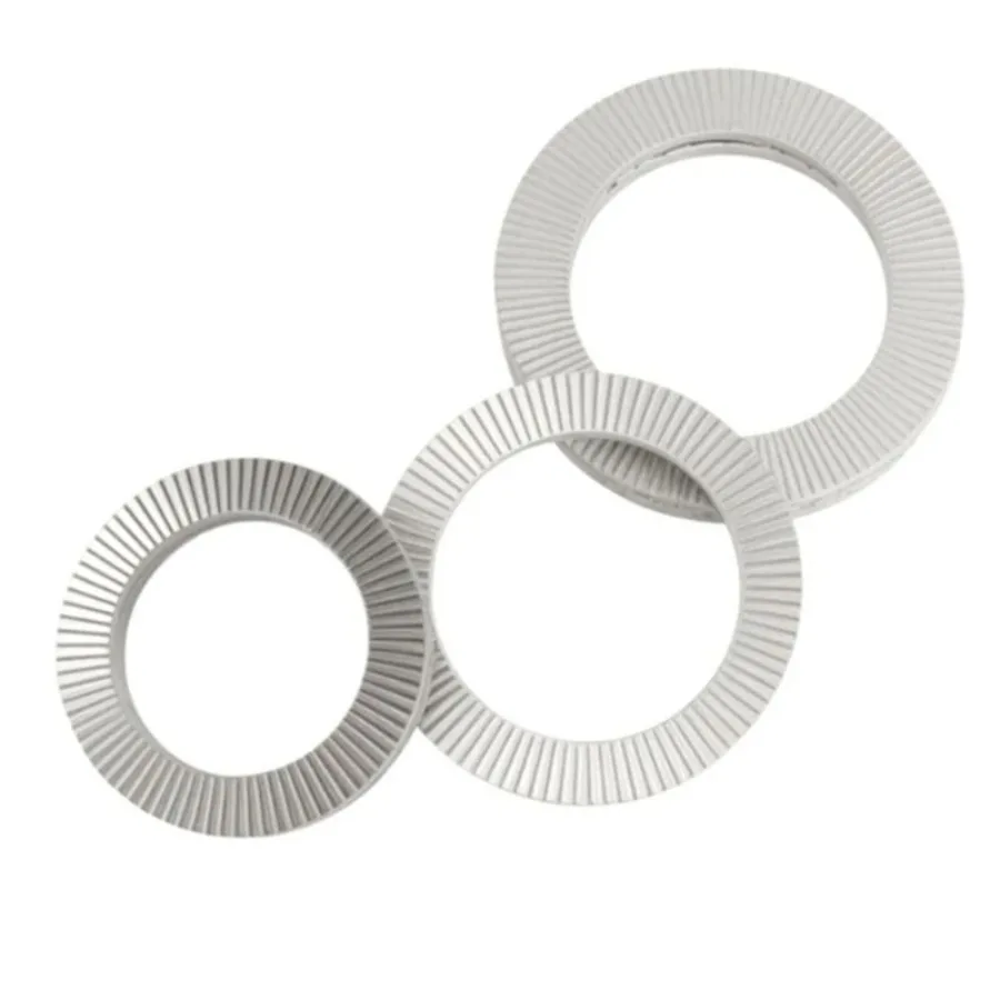 304 Stainless Steel Dacromet DIN25201 Double Deck Self-Locking Washer Wedge Lock Loose Shock Proof Gasket M3 M4 M5 M6 M8 M10~M22