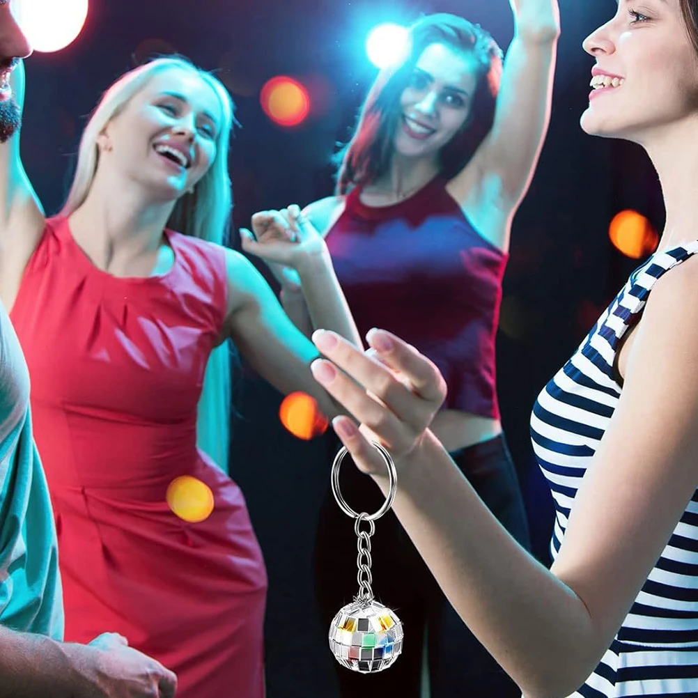 

1Set Disco Ball Keychain Set Reliable Material Thoughtful Design Ideal Gift Friends Loved Ones Special Occasions